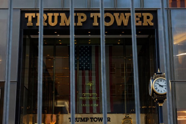 Trump Tower is seen on April 15, 2024 in New York City. Jury selections began in the former President Donald Trump's criminal trial after Judge Juan Merchan started the day's proceedings by reviewing pending motions and ruling against recusing himself. (Michael M. Santiago/Getty Images)