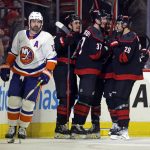 Jack Drury, Stefan Noesen help Hurricanes beat Islanders 6-3 to clinch NHL playoff 1st-round series in 5 games